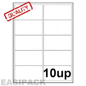 A4 Sheet Address Labels white - 10 UP - 99.1mm x 57mm