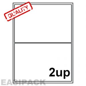 A4 Sheet Address Labels white - 2 UP - 199.4mm x 143.5mm