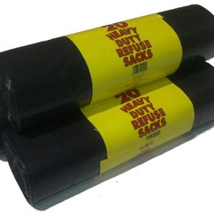 Strong RM20 Black Refuse Sacks on a roll (100G - 18"x29"x34")
