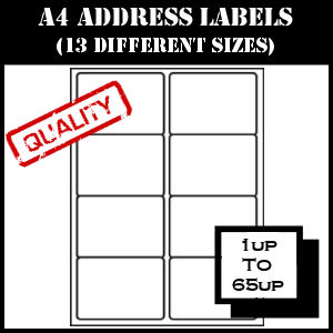 A4 Sheet Address Labels