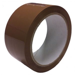 Brown/Buff economy packing tape - 48mmx66m