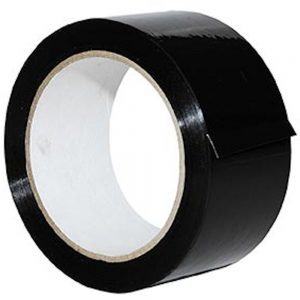 Coloured PP Box Sealing Tape (48mmx66m) - BLACK