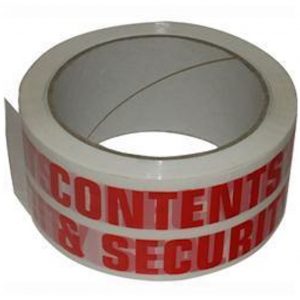 Standard CONTENTS CHECKED & SECURITY SEALED Printed Packaging Tape - 48mm x 66M