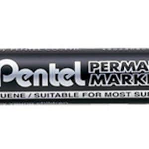 Pentel BLACK Permanent Marker Pen N850 - Bullet Tip