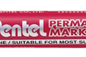 Pentel RED Permanent Marker Pen N860 - Chisel Tip