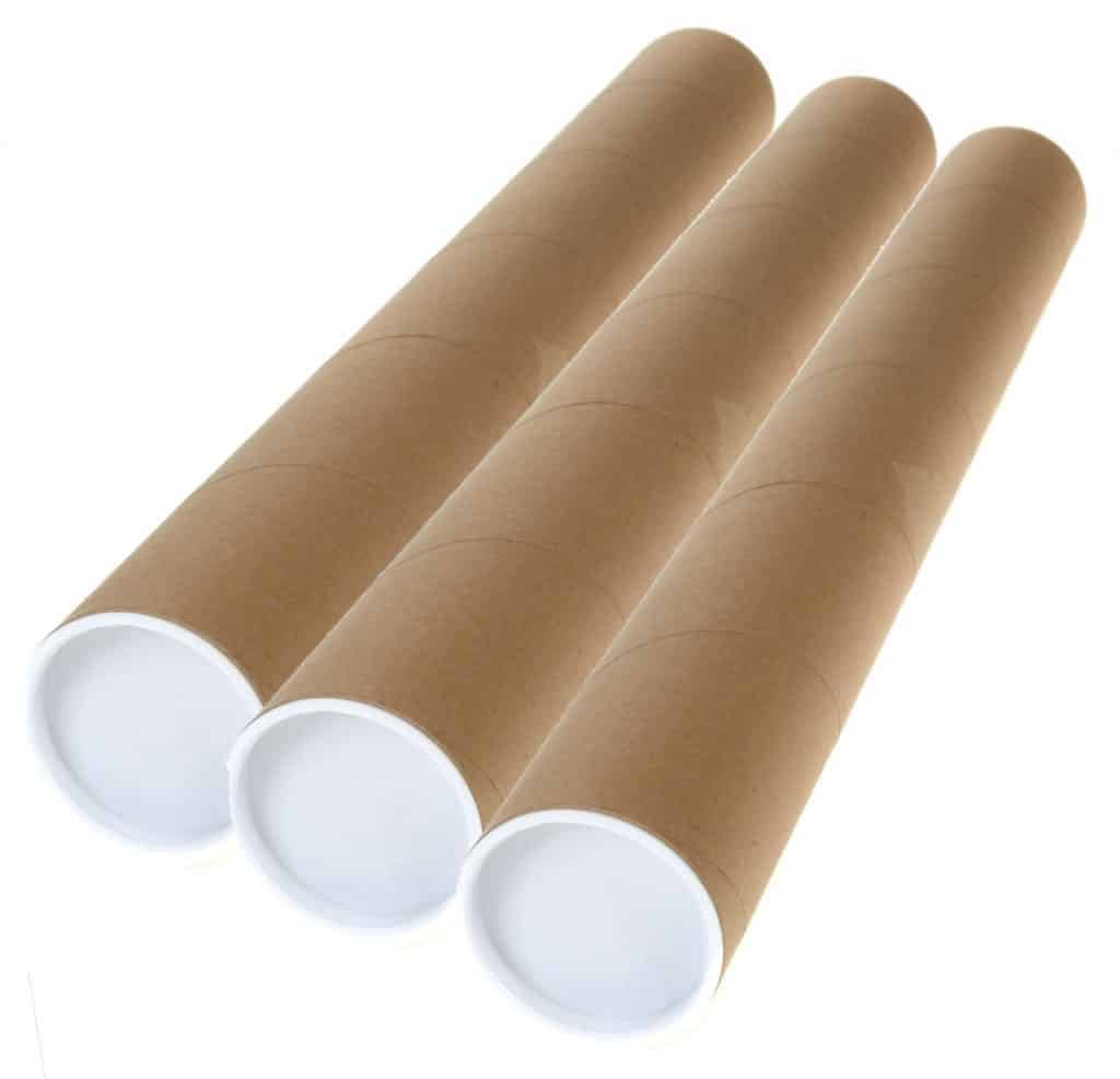 A1 Postal Poster Tubes (76 x 640mm) 3″ x 25″ + End caps Rhinox