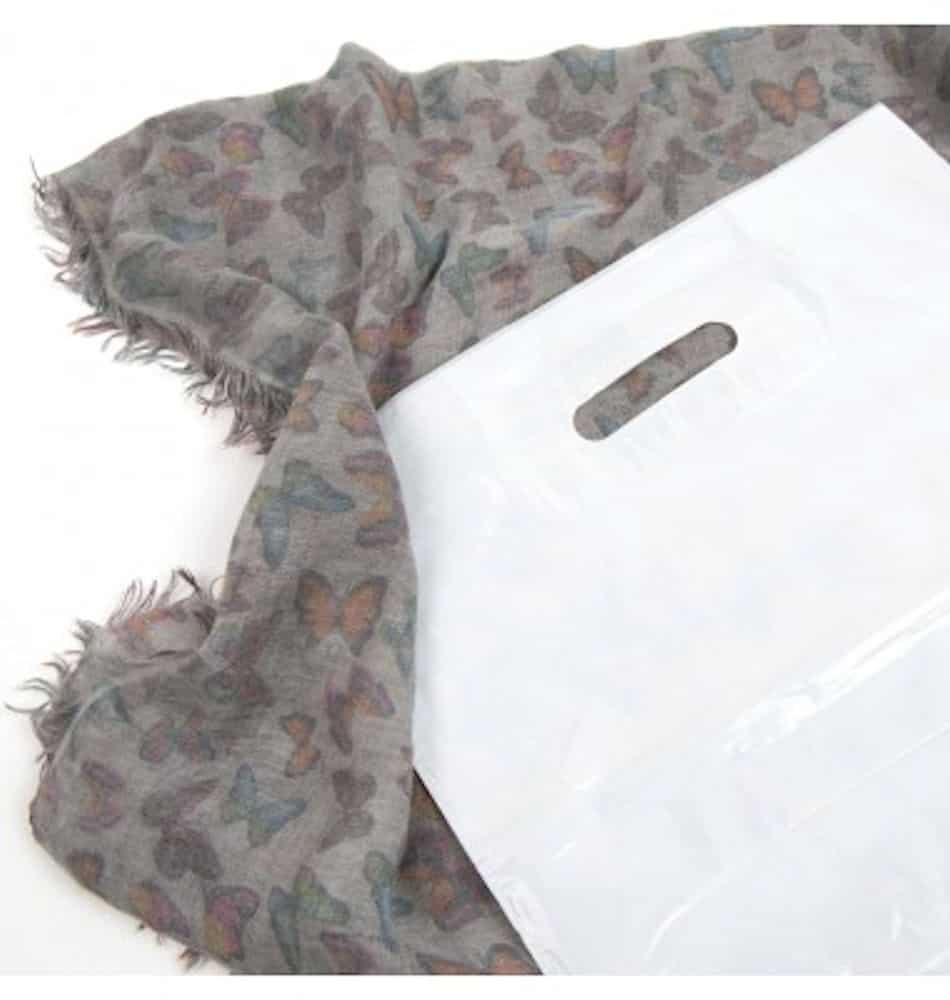 White Patch Handle Carrier Bags