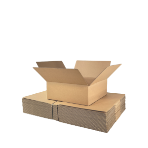 Cardboard Boxes Single Wall Cartons - 410mm x 180mm x 140mm (16"x7.08"x5.5")