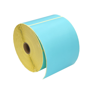 (BLUE) Direct Thermal Labels Zebra Compatible Shipping Labels - 102mm x 150mm (4" x 6") - 500 labels/roll (25mm core)