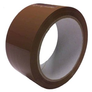 Brown / Buff Standard LOW NOISE Packing Parcel Packaging Tape - 48mm x 66m (MADE FROM RECYCLED MATERIAL)