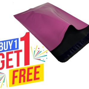 "CARNIVAL" Polythene Mailing Bags Mailers 300mm x 405mm - PINK (BUY 1 PACK, GET 1 PACK FREE)