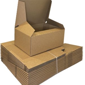 E-commerce Crash Lock Cardboard Postal Boxes - 375x255x150mm (14.75"x10"x6") ECOM80