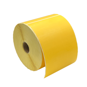 (YELLOW) Direct Thermal Labels Zebra Compatible Shipping Labels - 102mm x 150mm (4" x 6") - 500 labels/roll (25mm core)